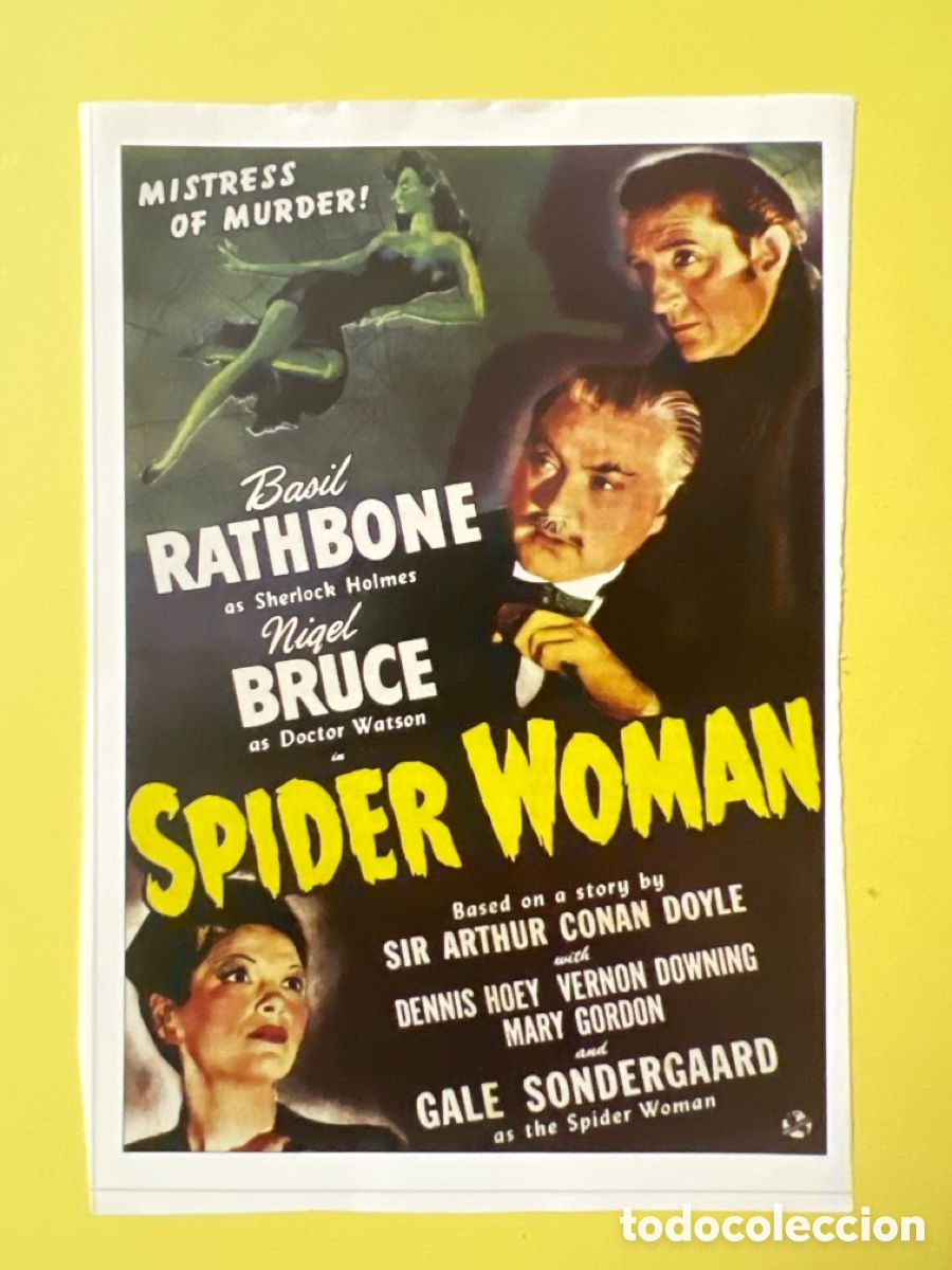 Cine: W182. CARTEL MAN&Iacute;A - SHERLOCK HOLMES - LA MUJER ARA&Ntilde;A