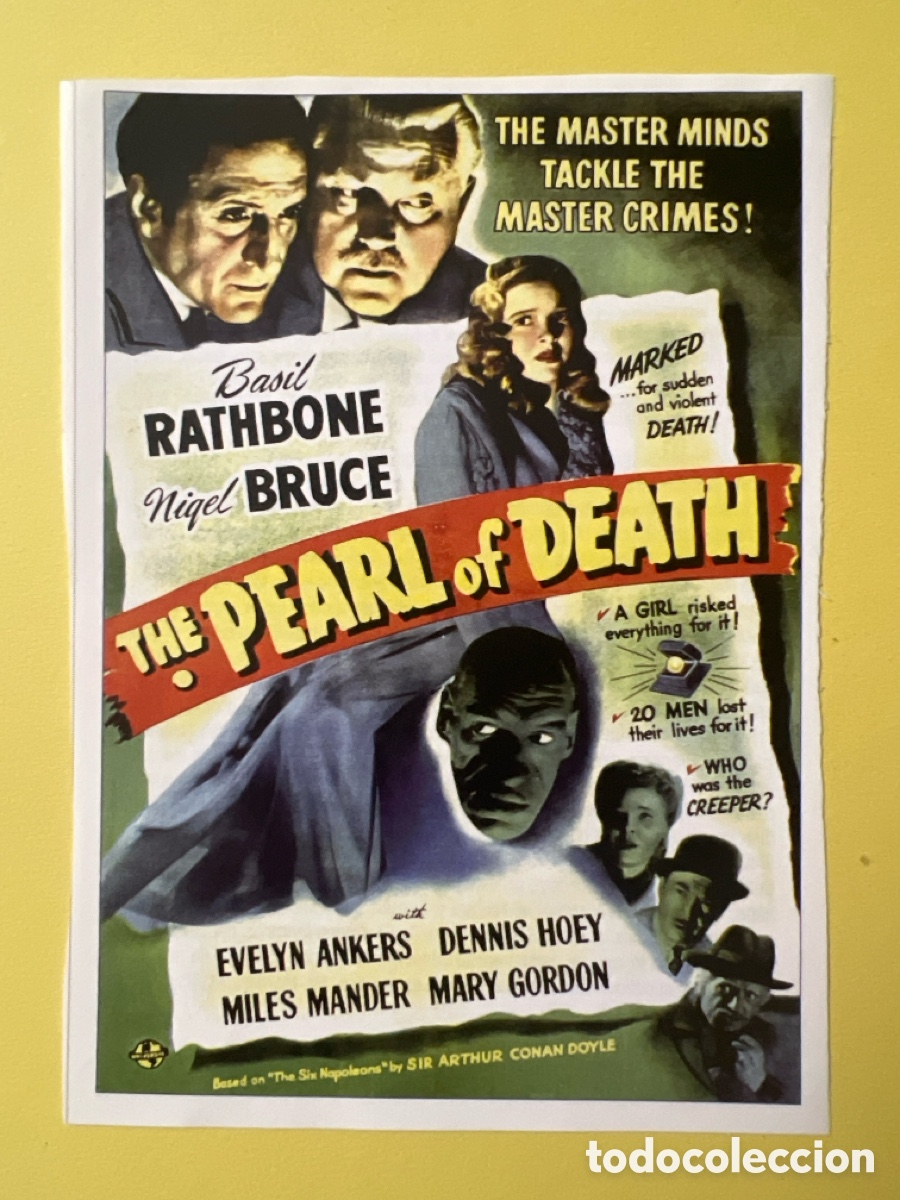 Cine: W183. CARTEL MAN&Iacute;A - SHERLOCK HOLMES - LA PERLA MALDITA