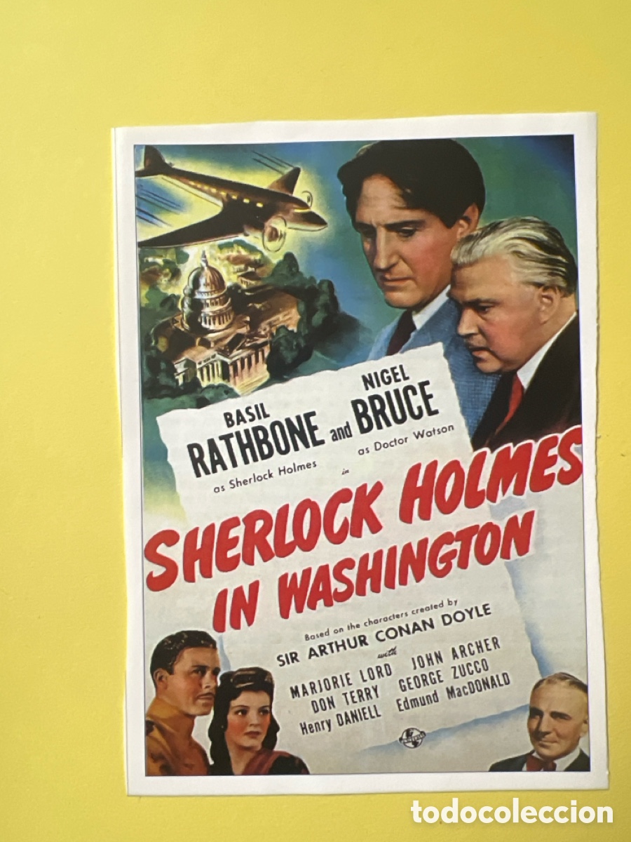 Cine: W184. CARTEL MAN&Iacute;A - SHERLOCK HOLMES - SHERLOCK HOLMES EN WASHINGTON