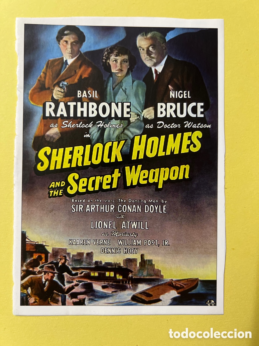 Cine: W186. CARTEL MAN&Iacute;A - SHERLOCK HOLMES - SHERLOCK HOLMES Y EL ARMA SECRETA