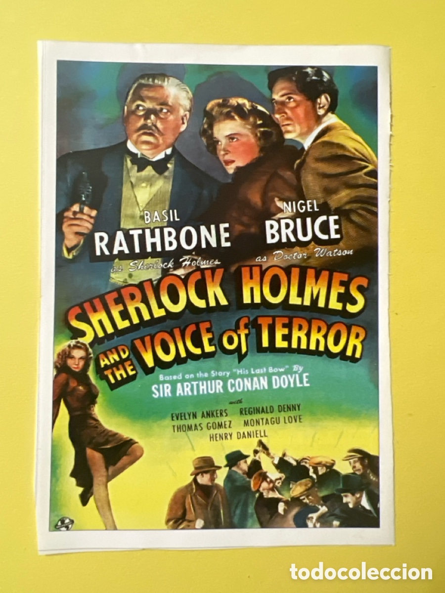 Cine: W187. CARTEL MAN&Iacute;A - SHERLOCK HOLMES - LA VOZ DEL TERROR