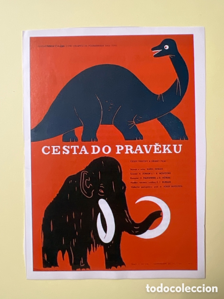 Cine: W191. CARTEL-MANIA DINOSAURIOS EN EL CINE. VIAJE A LA PREHISTORIA