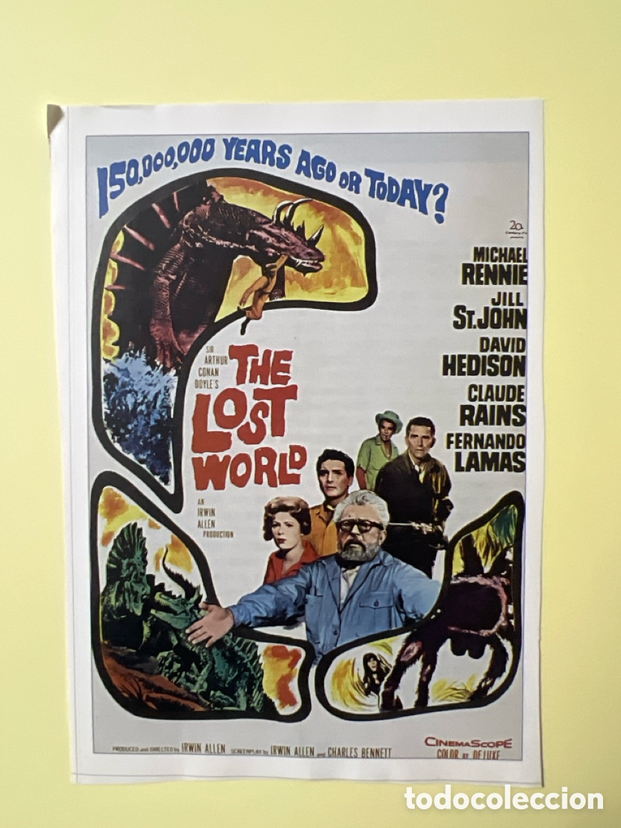 Cine: W192. CARTEL-MANIA DINOSAURIOS EN EL CINE. THE LOST WORLD