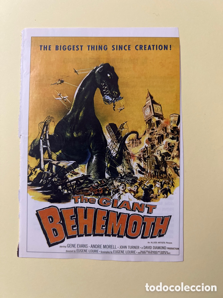 Cine: W194. CARTEL-MANIA DINOSAURIOS EN EL CINE. EL MONSTRUO SUBMARINO