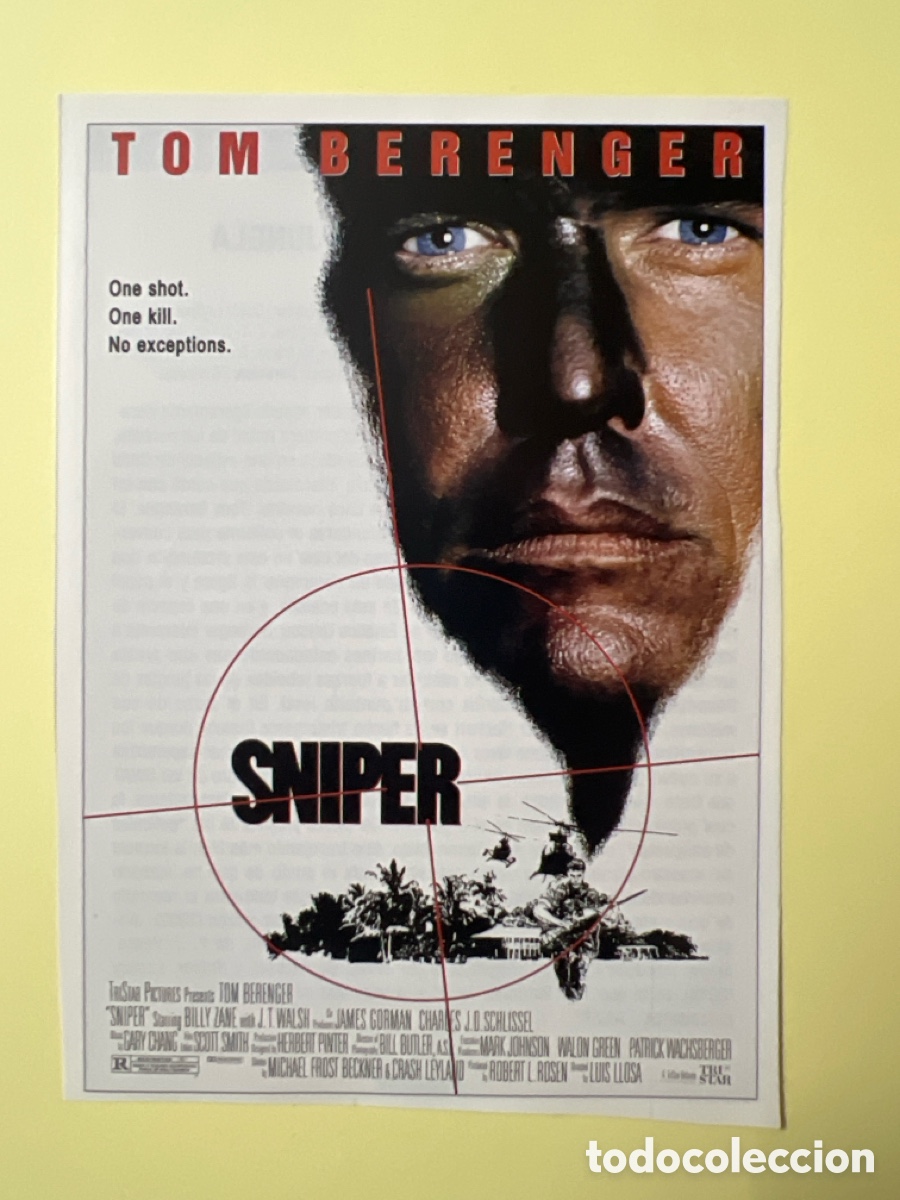 Cine: W200. CARTEL-MANIA FRANCOTIRADORES - SNIPER