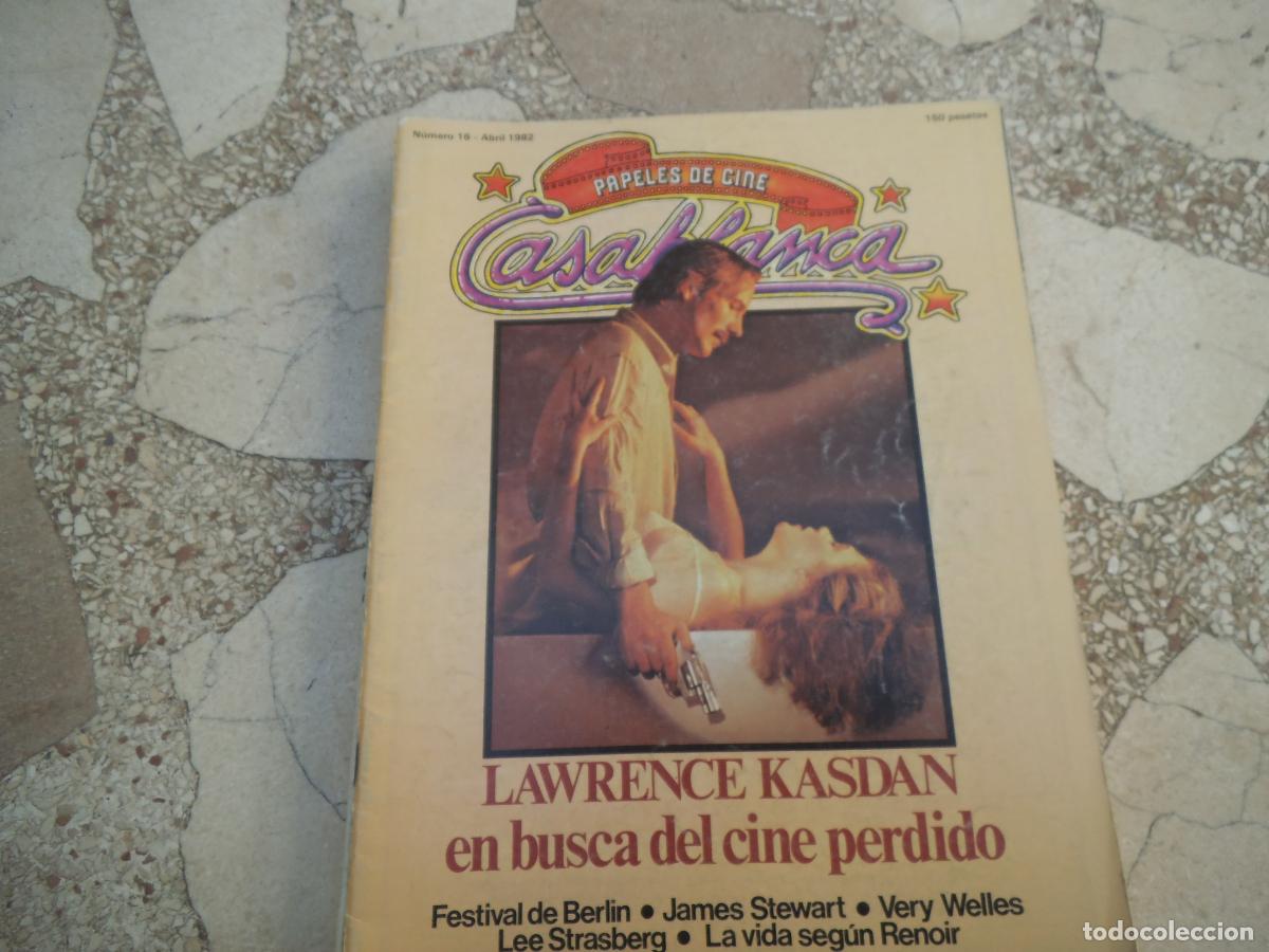 Cine: papeles de cine casablanca n&ordm; 16, 1982, lawrence kasdan, james stewart, very welles, lee strasberg