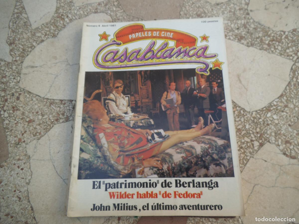 Cine: papeles de cine casablanca n&ordm; 4, 1982, berlanga, wilder habla de fedora, john milius el ultimo avent