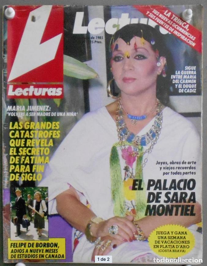 Cin&eacute;ma: AEY72 SARA MONTIEL REVISTA ESPA&Ntilde;OLA LECTURAS JUNIO 1985