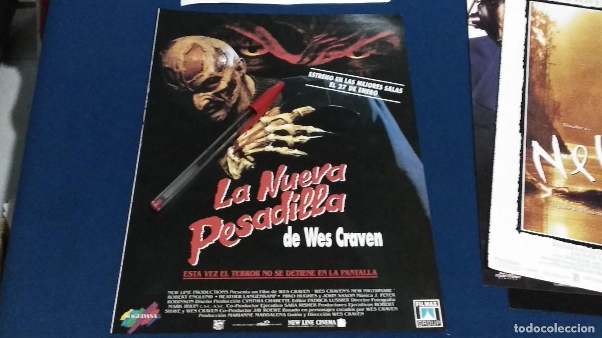 Cine: LA NUEVA PESADILLA DE WES CRAVEN - P&Oacute;STER PELICULA CINE HOJA REVISTA RECORTE A4