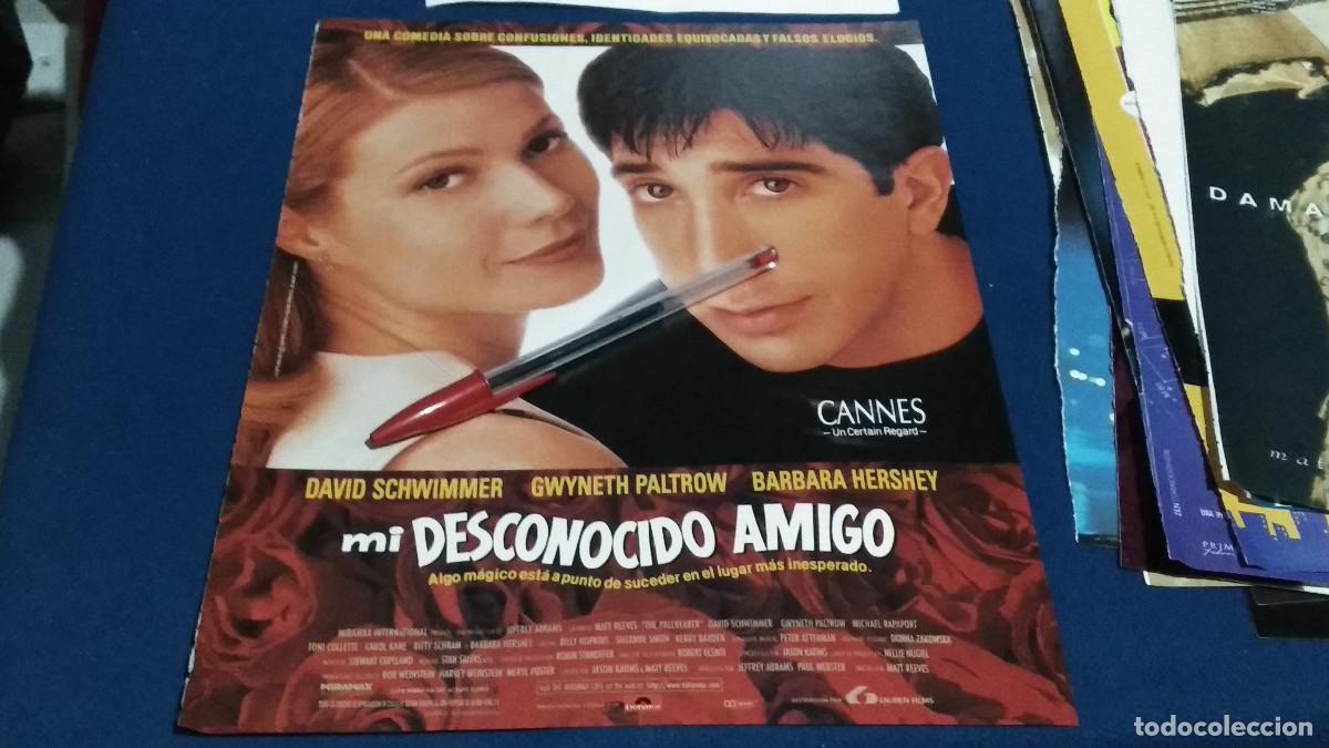 Cine: DESCONOCIDO AMIGO / - P&Oacute;STER PELICULA CINE HOJA REVISTA RECORTE A4