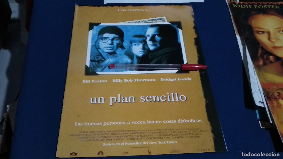 Cine: UN PLAN SENCILLO / - P&Oacute;STER PELICULA CINE HOJA REVISTA RECORTE A4