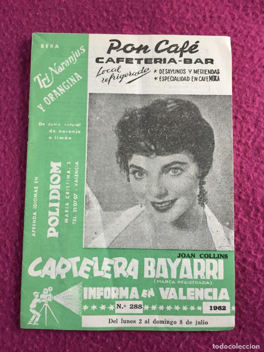 Cine: Cartelera Bayarri - JOAN COLLINS - 1962 --- N&ordm; 288 - CINE TVE TEATROS ESPECTACULOS
