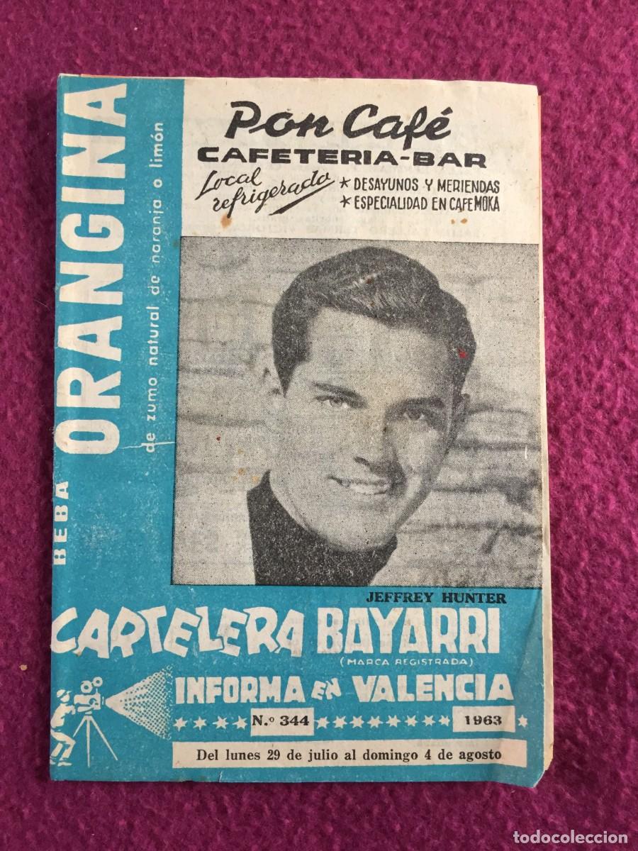 Cinema: Cartelera Bayarri - JEFFREY HUNTER - 1963 --- N&ordm; 344 - CINE TVE TEATROS ESPECTACULOS