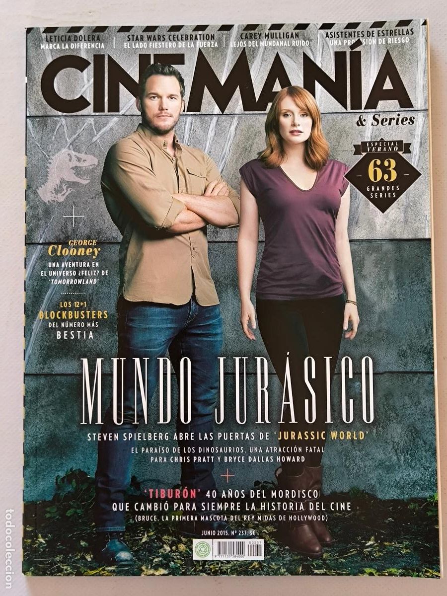 Cine: CINEMANIA N&ordm; 237 - JUNIO 2015 - MUNDO JURASICO (B1)