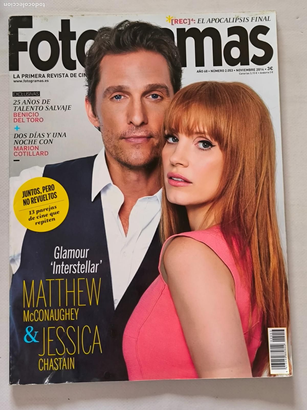 Cine: FOTOGRAMAS N&ordm; 2053 - A&Ntilde;O 68 - NOVIEMBRE 2014 - MATTEW MCCONAUGHEY / JESSICA CHASTAIN (HL)