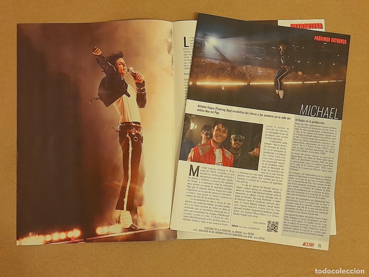 Cine: MICHEL (LA PELICULA 2026) 2 PAGINAS (2 HOJAS DE REVISTA) Jaafar Jackson