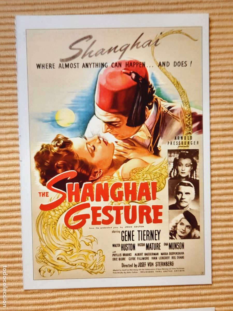 Cine: FICHA CINE NEGRO. EL EMBRUJO DE SHANGHAI (1941) Gene Tierney, Walter Huston Victor Mature Ona Munson