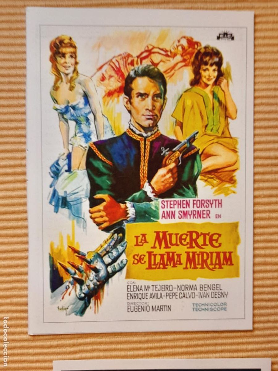 Cine: FICHA CINE HISTORIA. EL HONBRE DE TOLEDO / LA MUERTE SE LLAMA MIRIAN (1965 Eugenio Mart&iacute;n)