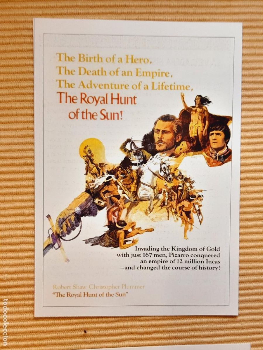 Cine: FICHA CINE HISTORIA. LA CAZA REAL DEL SOL (1969) Robert Shaw, Christopher Plummer