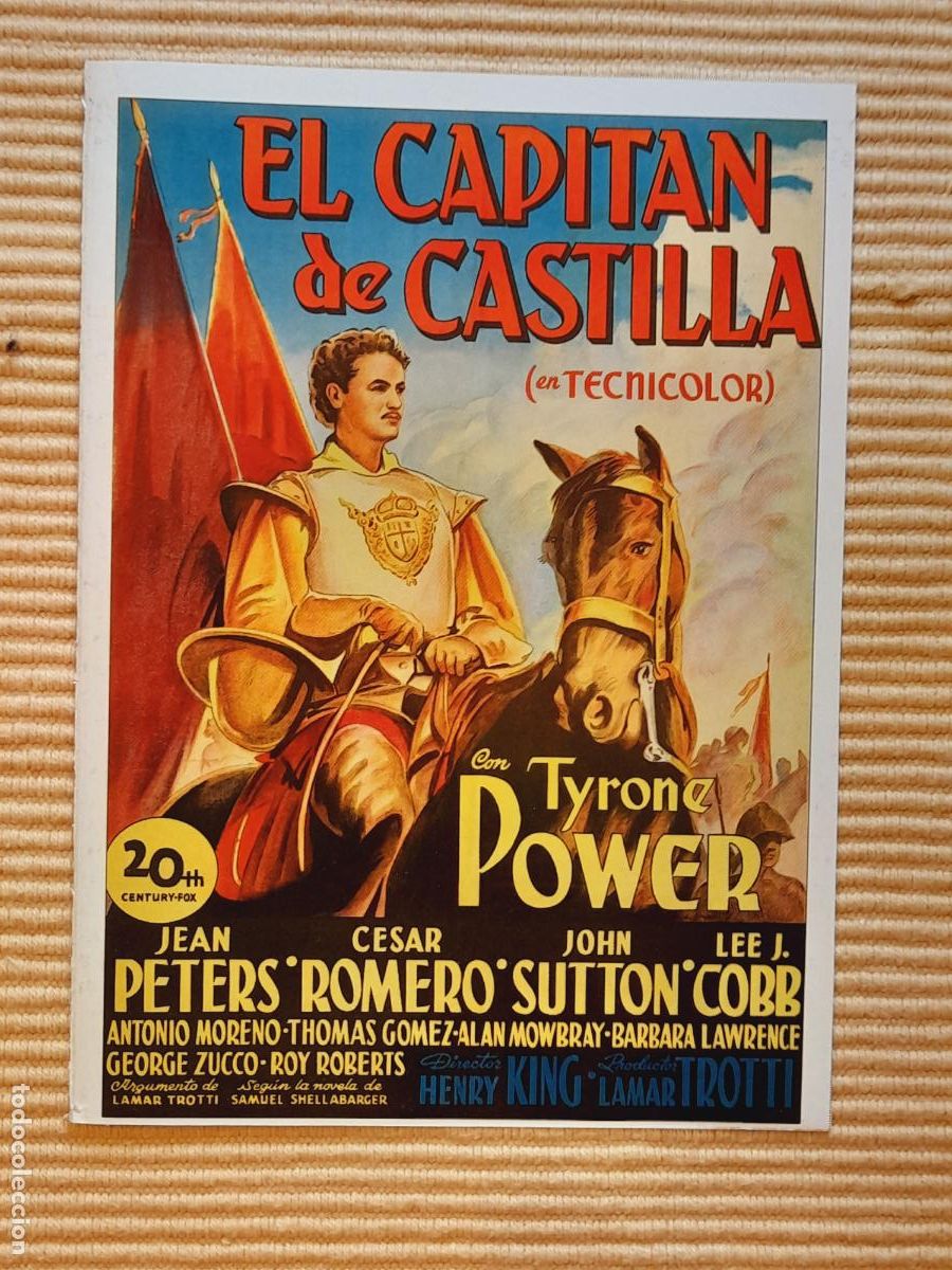 Cinema: FICHA CINE HISTORIA. EL CAPITAN DE CASTILLA (1947) TYRONE POWER