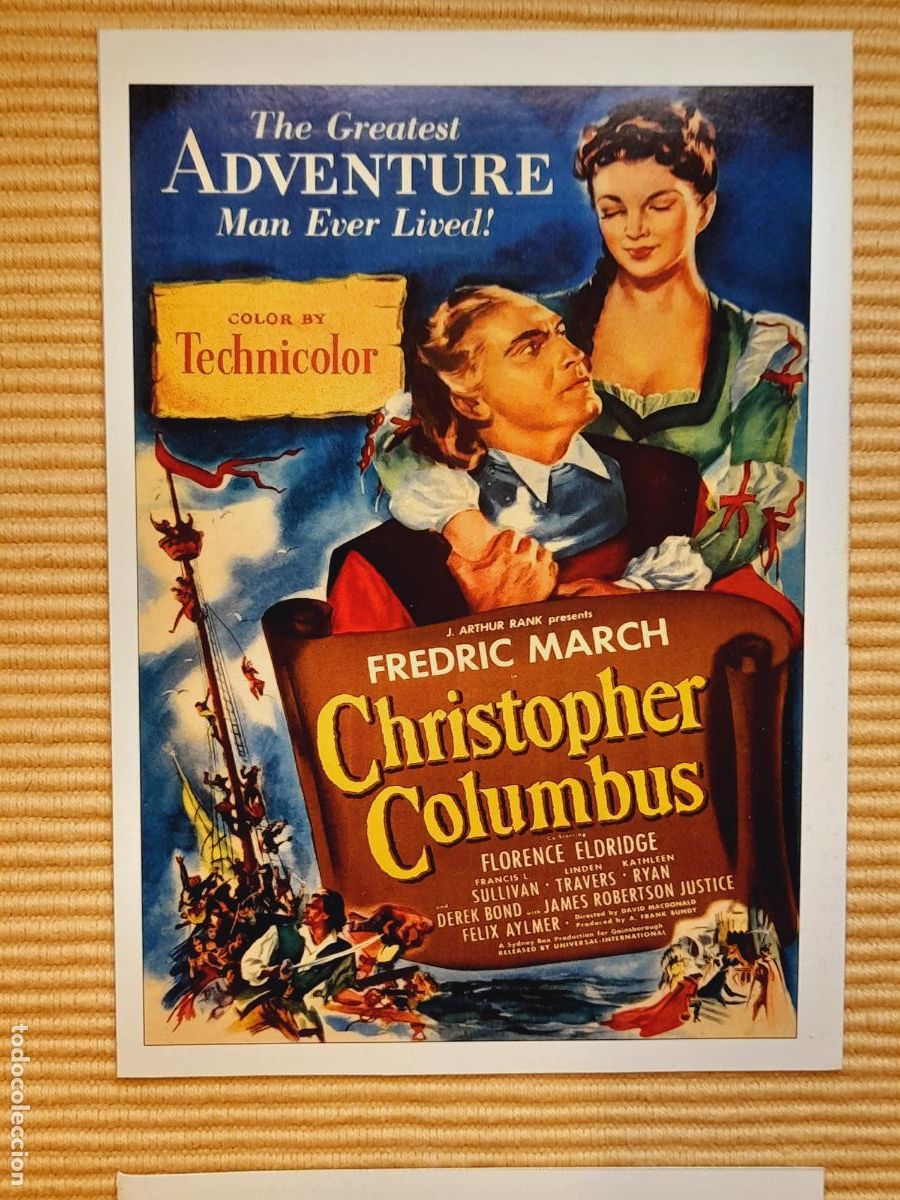 Cinema: FICHA CINE HISTORIA. LA VERDADERA HISTORIA DE CRISTOBAL COLON (1949 Fredric March,Florence Eldridge