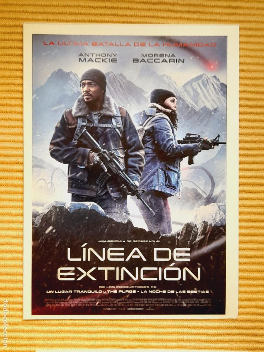 Cine: FICHA CINE. LINEA DE EXTINCION (2024) Anthony Mackie, Morena Baccarin