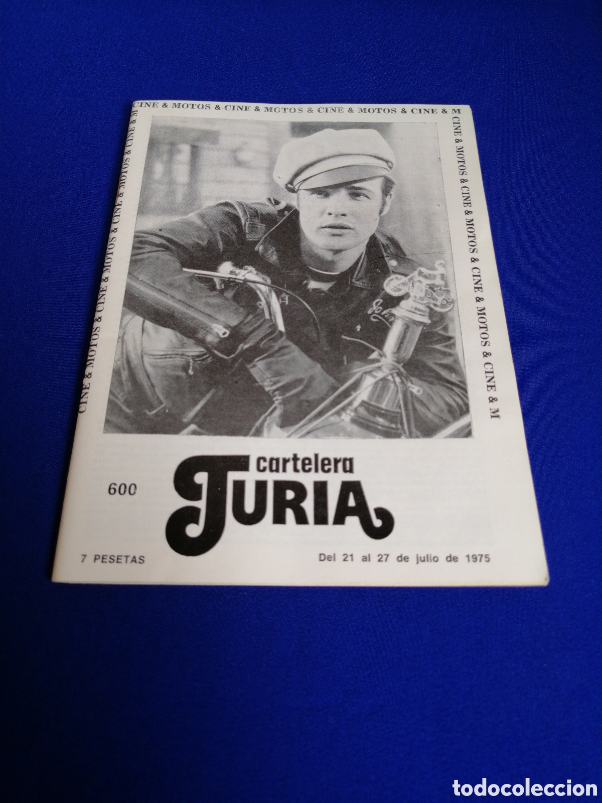 Cine: CARTELERA TURIA N&Uacute;MERO 600 A&Ntilde;O 1975 - PORTADA MARLON BRANDON CONTRA PORTADA HERMANOS MARX