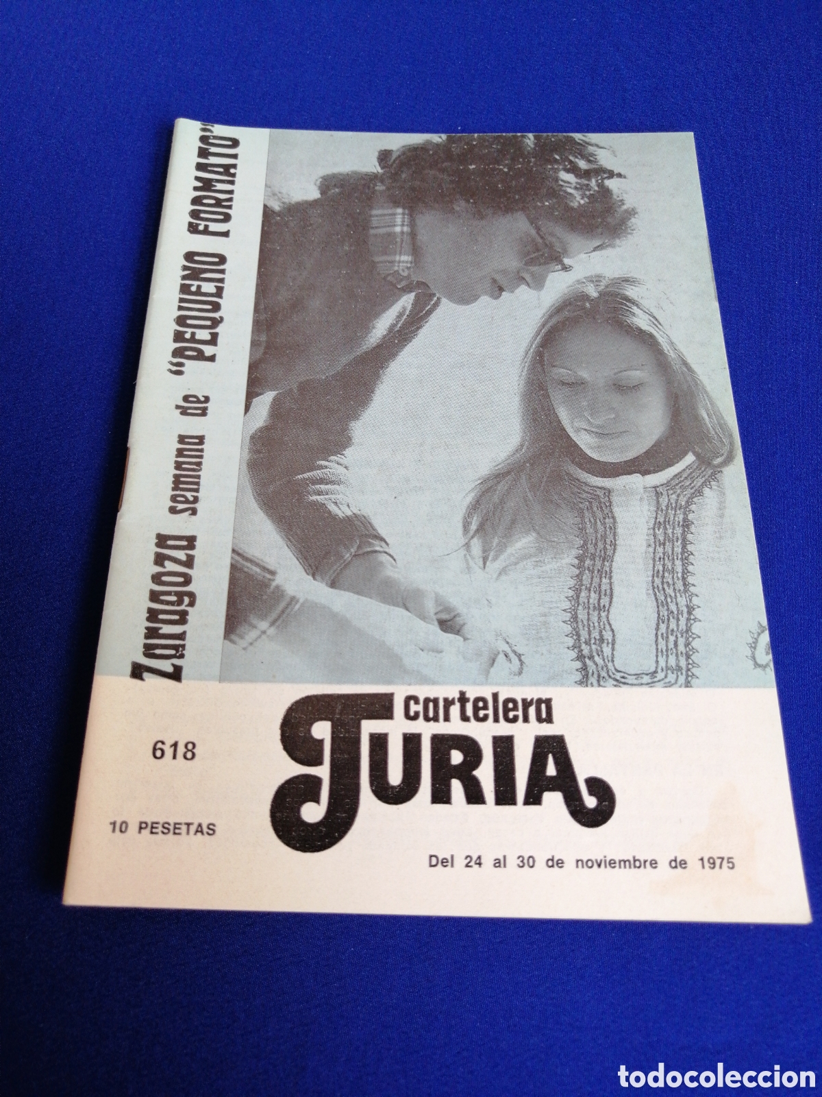 Cine: CARTELERA TURIA N&Uacute;MERO 618 A&Ntilde;O 1975 -PORTADA ZARAGOZA PEQUE&Ntilde;O FORMATO-CONTRAPORTADA JAMES DEAN