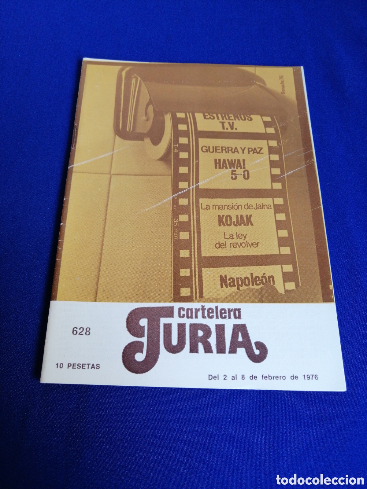 Cine: CARTELERA TURIA N&Uacute;MERO 628 A&Ntilde;O 1976 - CONTRAPORTADA LUIS PASTOR