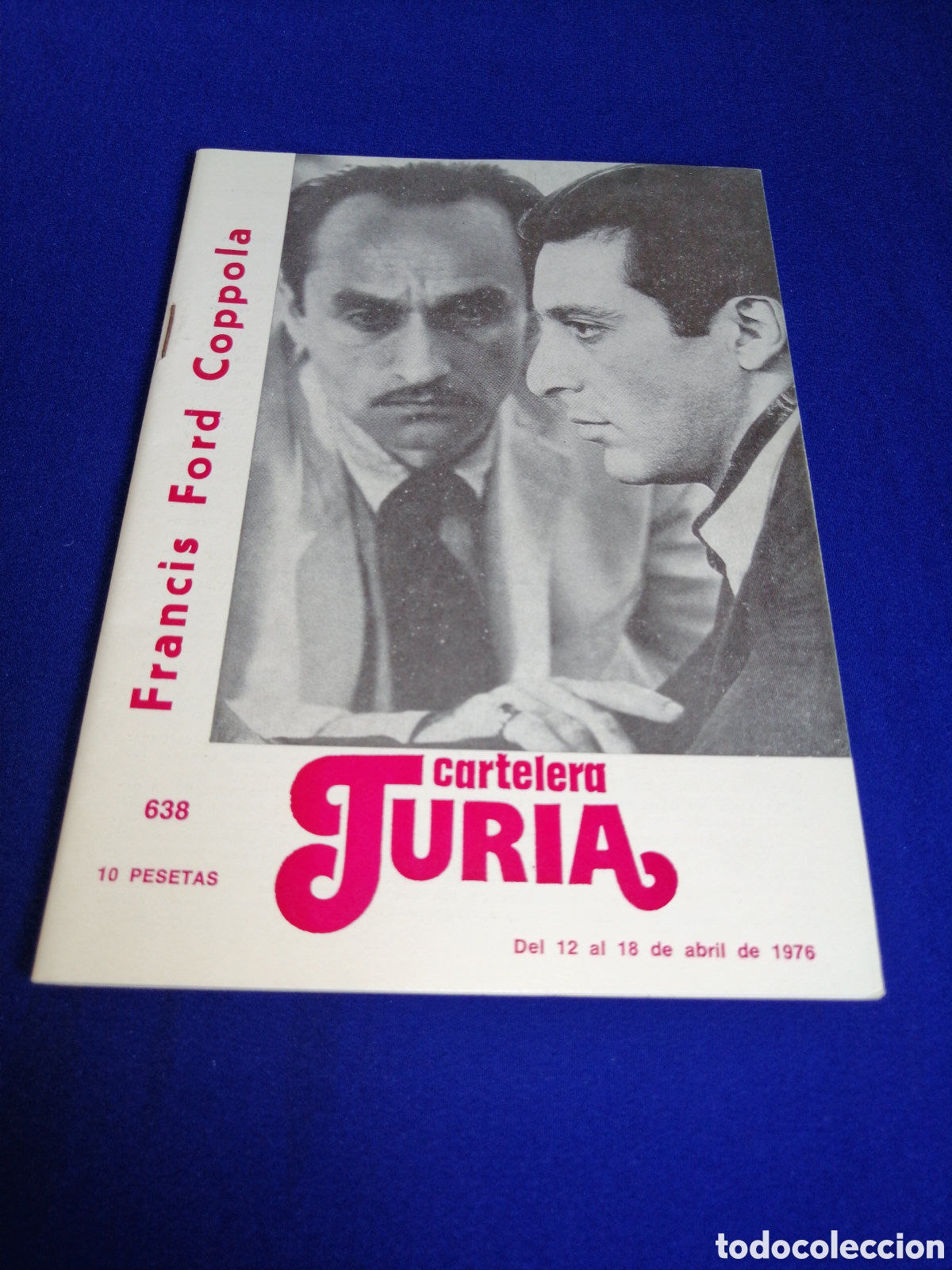 Cine: CARTELERA TURIA N&Uacute;MERO 638 A&Ntilde;O 1976 - PORTADA FRANCIS FORD COPPOLA - CONTRAPORTADA HAYLEY MILLS