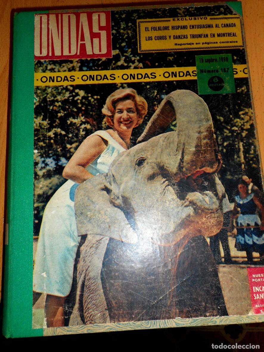 Cine: REVISTA ONDAS ENCUADERNADO (1960-1961) -N&Uacute;MEROS 186 A 200 Y 183-