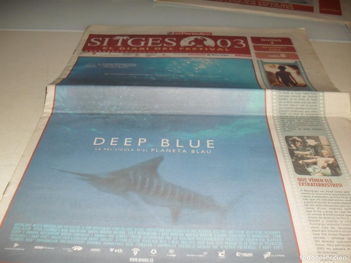 Cine: DIARIO DEL FESTIVAL DE SITGES N&ordm; 8,CON DEEP BLUE EN PORTADA,4 DICIEMBRE 2003