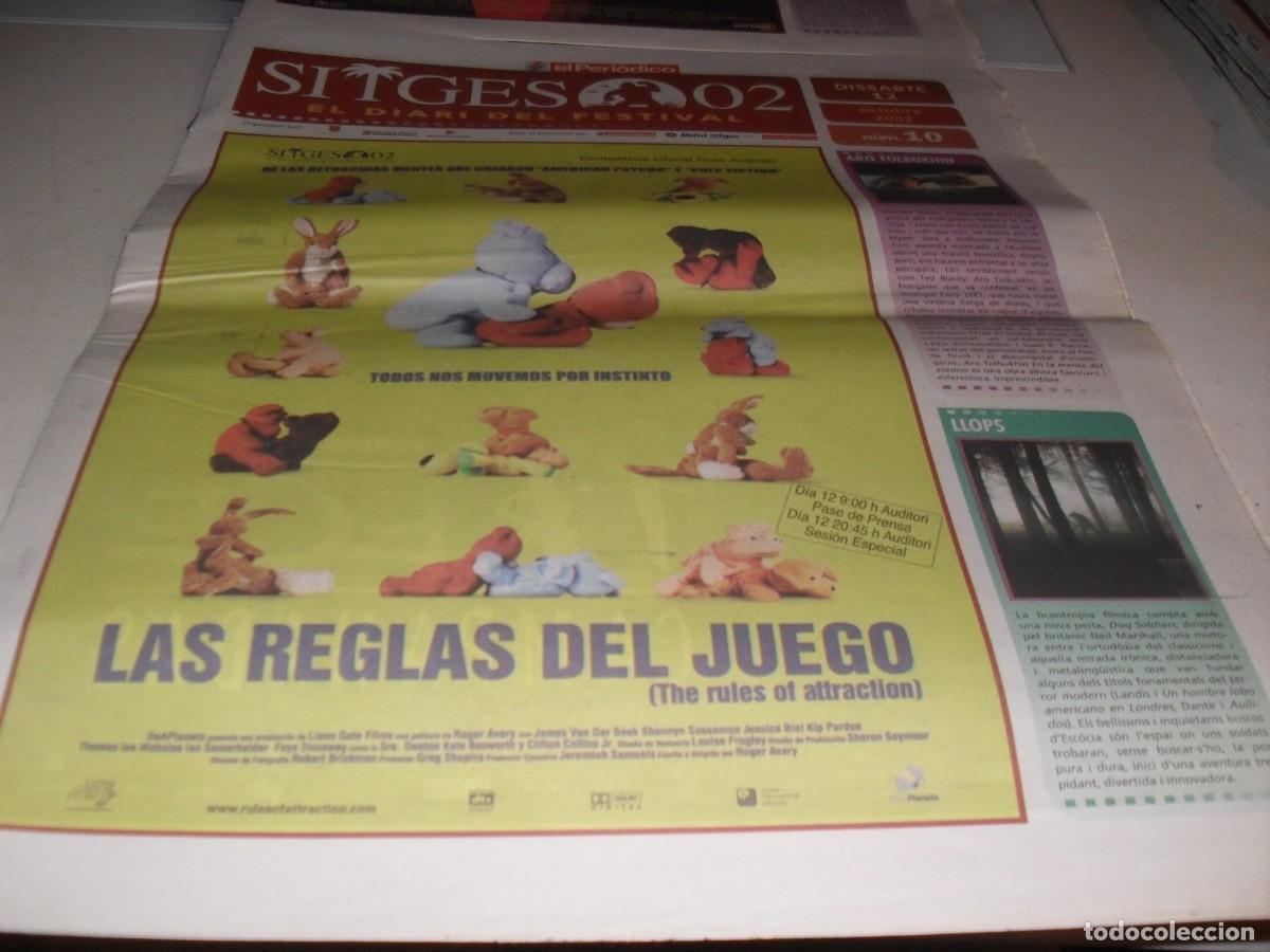Cine: DIARIO FESTIVAL DE SITGES 2002,N&ordm; 10,CON LAS REGLAS DEL JUEGO EN PORTADA.12/10/2002