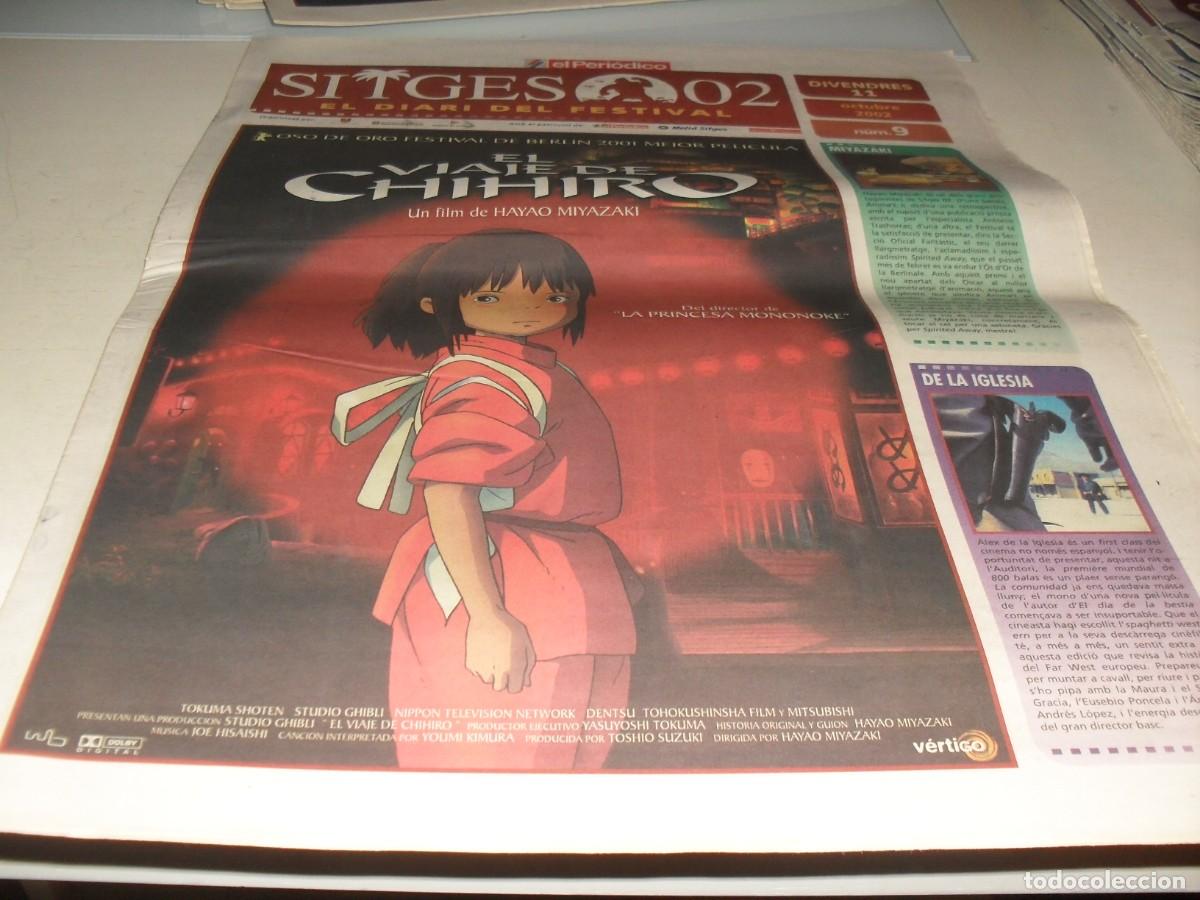 Cine: DIARIO FESTIVAL DE SITGES 2002,N&ordm; 9,CON EL VIAJE DE CHIHIRO EN PORTADA.11/10/2002