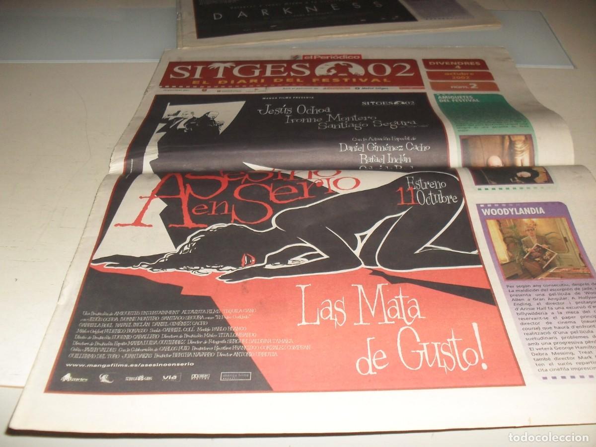 Cine: DIARIO FESTIVAL DE SITGES 2002,N&ordm; 2,CON ASESINO EN SERIE EN PORTADA.4/10/2002