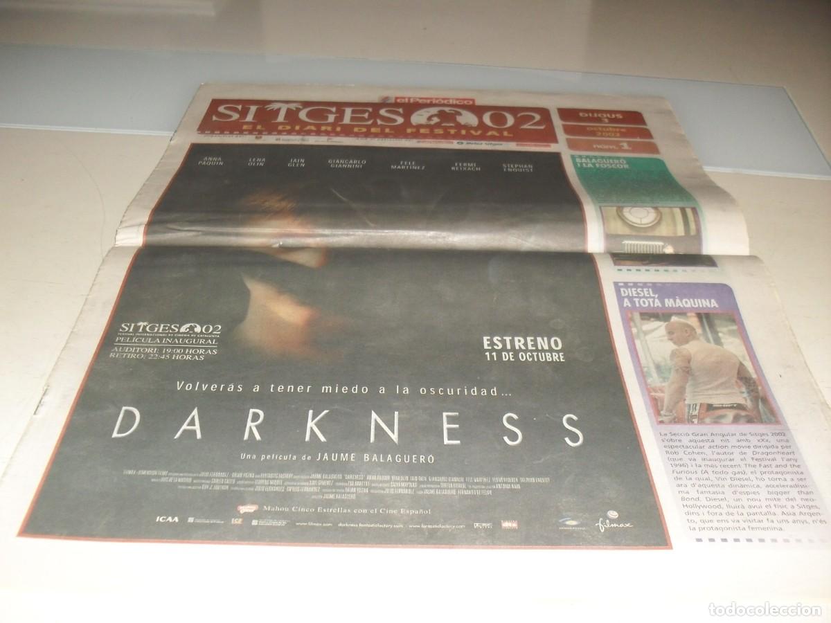 Cine: DIARIO FESTIVAL DE SITGES 2002,N&ordm; 1,CON DARKNESS,DE BALAGUERO EN PORTADA.3/10/2002