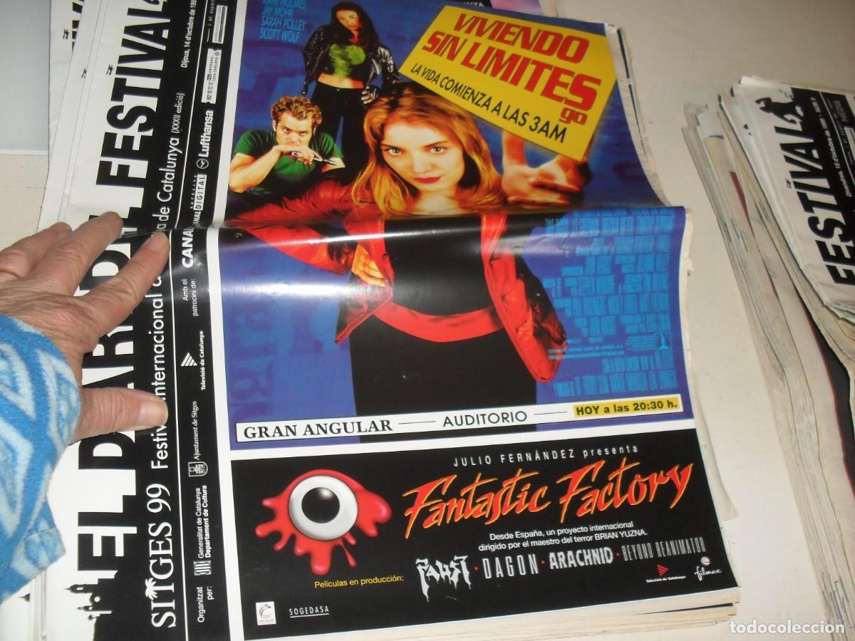 Cine: DIARIO FESTIVAL DE SITGES 1999 N&ordm; 8,CON VIVIENDO SIN LIMITES EN PORTADA.14/10/1999