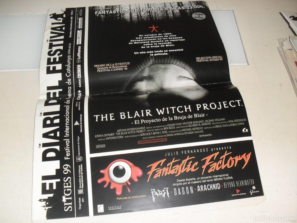 Cine: DIARIO FESTIVAL DE SITGES 1999 N&ordm; 3,EL PROYECTO DE LA BRUJA BLAIR EN PORTADA.9/10/1999