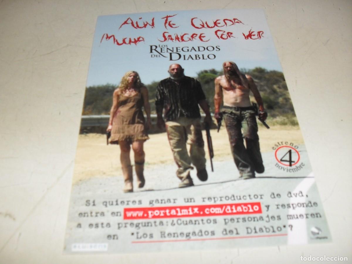 Cine: CARTEL,EN FORMATO POSTAL,DE LA PELICULA LOS RENEGADOS DEL DIABLO,SITGES 2005