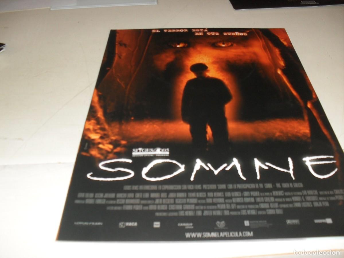 Cine: CARTEL,EN FORMATO A-4,DOBLE,DE LA PELICULA SOMNE+DVD CON EL TRAILER,SITGES 2005