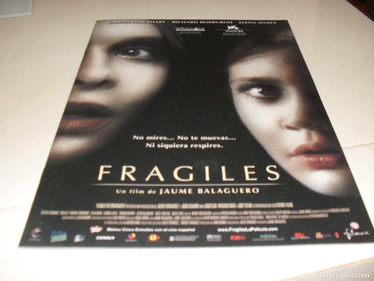 Cine: FOLLETO PROMOCIONAL,12 PAGINAS,TODO SOBRE LA PELICULA FRAGILES,DE BALAGUERO,SITGES 2005