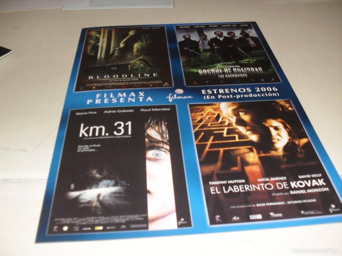 Cine: FOLLETO PROMOCIONAL DOBLE,FILMAX PRESENTA ESTRENOS 2006,LEASE,SITGES 2005