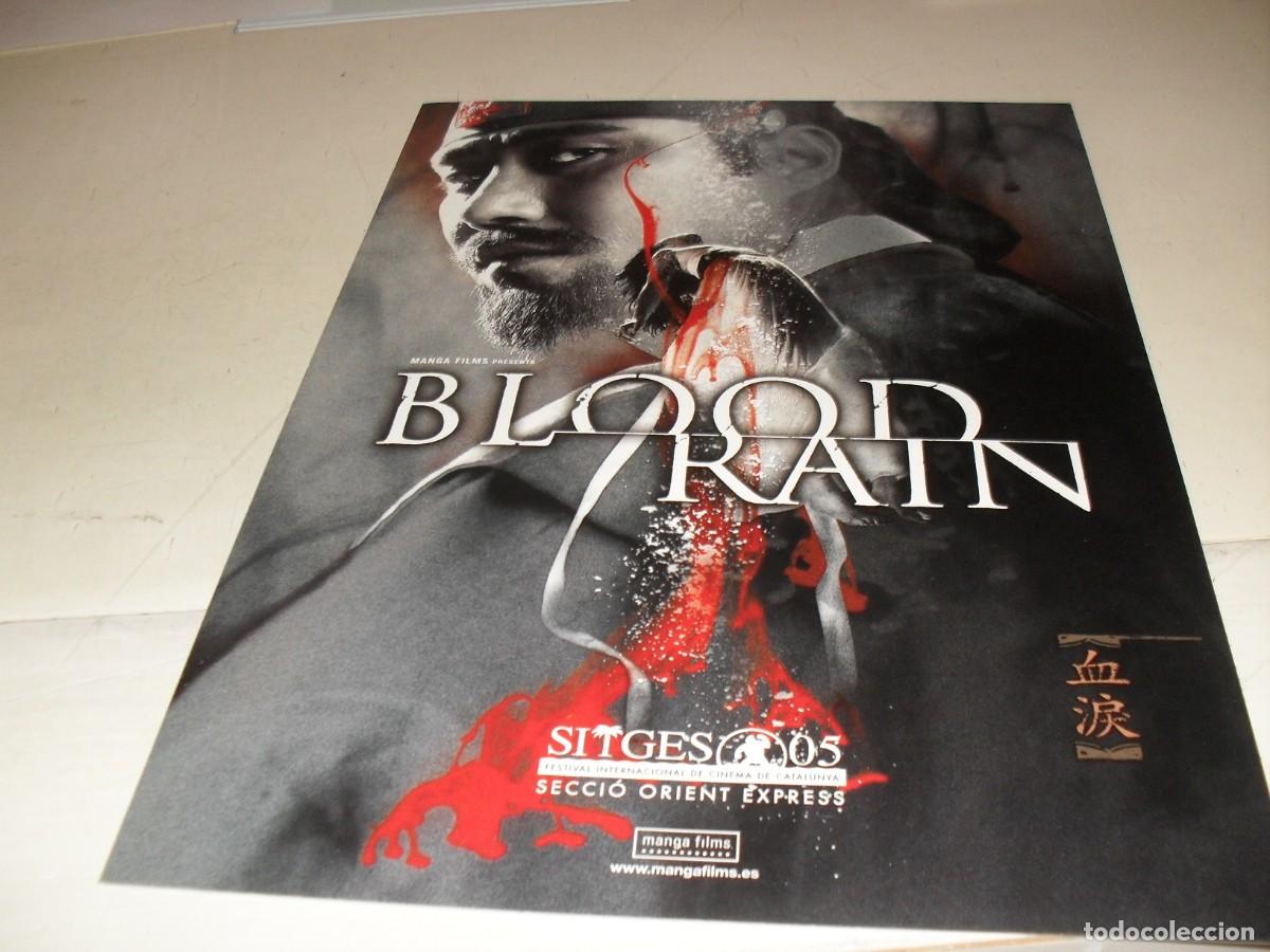Cine: CARTEL,EN FORMATO A-4,Y CARTONCILLO,DE LA PELICULA BLOOD RAIN,DE KIM DAE-SUNG,SITGES 2005
