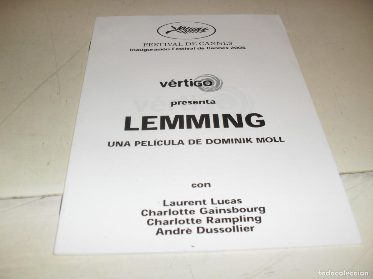 Cine: PRESS-KIT PELICULA LEMMING,DE DOMINIK MOLL,32 PAGINAS,SITGES 2005