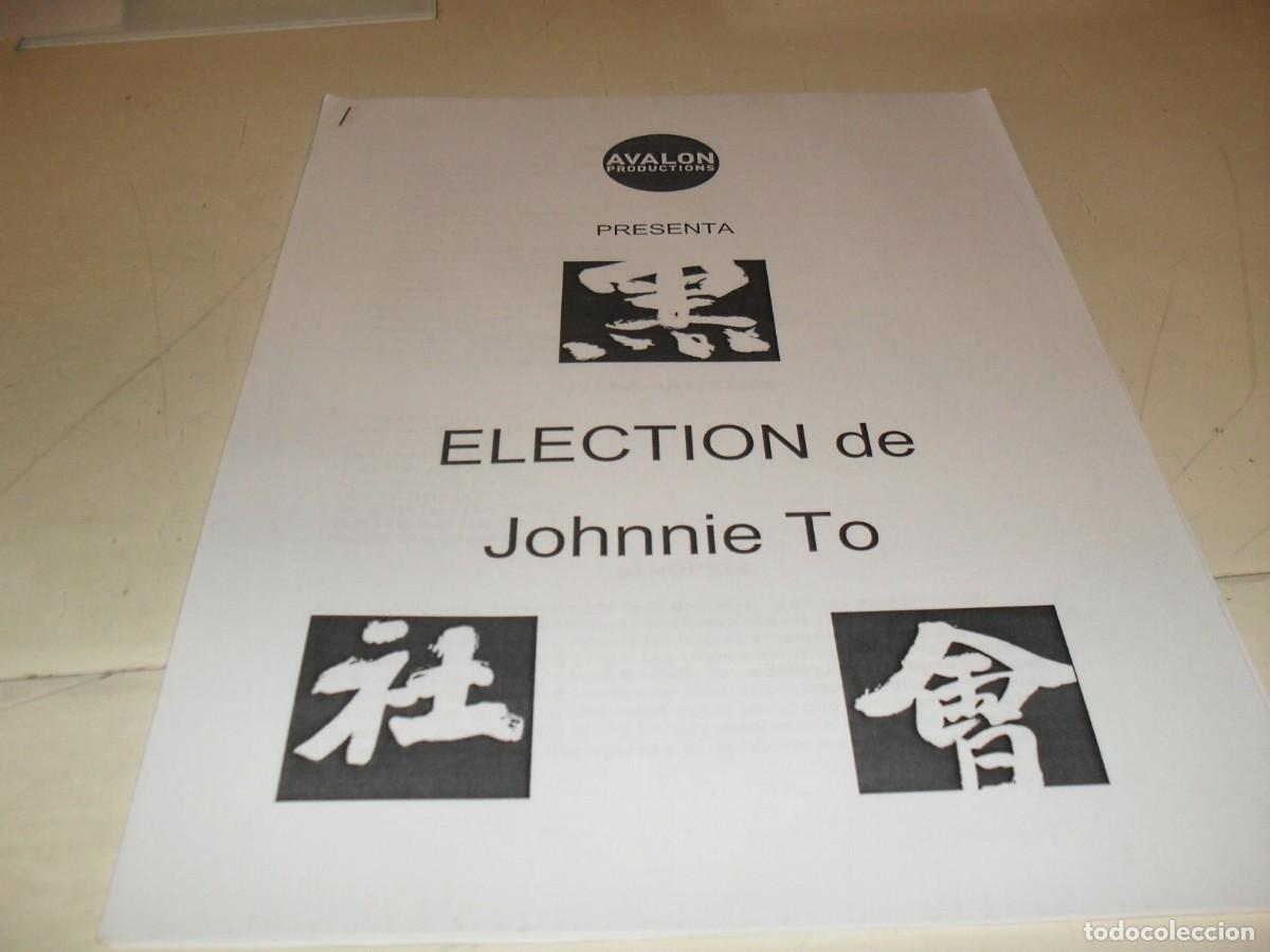 Cine: PRESS KIT,20 PAGINAS,DE LA PELICULA ELECTION,DE JOHNNIE TO,SITGES,2005