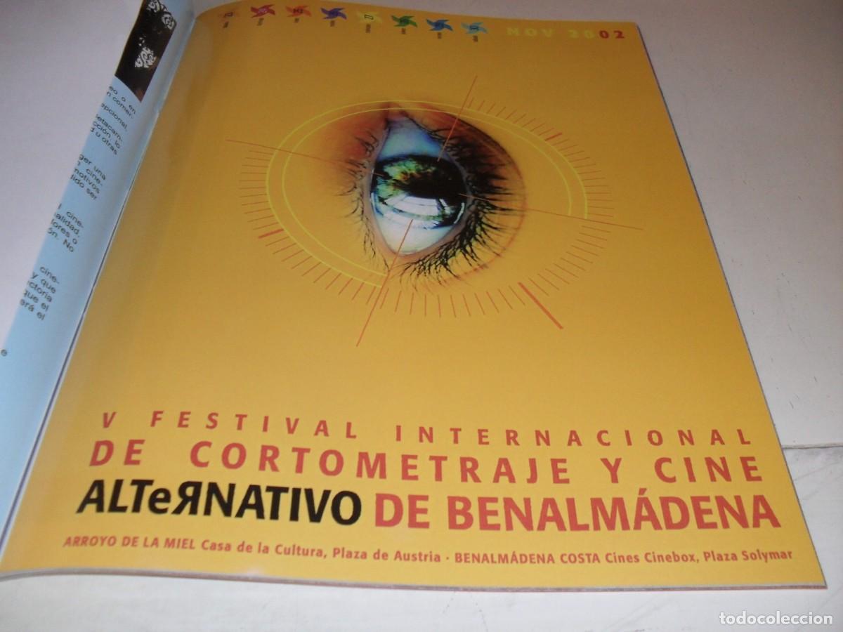 Cine: EN 3 LAMINAS,CARTEL E INFORMACION DEL V FESTIVAL INTERNACIONAL DE BENALMADENA,2002