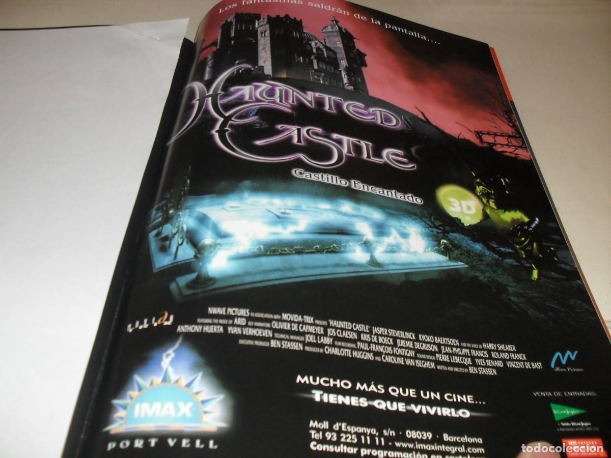 Cine: BELLA LAMINA,EN PAPEL COUCHE,PUBLICIDAD ATRACCION HAUNTED CLASTLE,EN BARCELONA,SITGES,2002