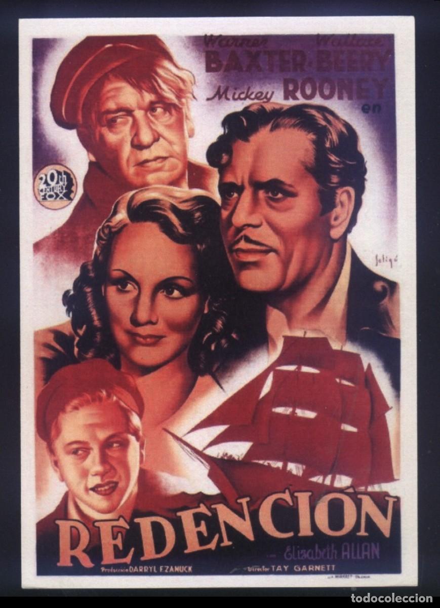 Cine: Q-02307- REDENCION (Slave Ship) (SOLIG&Oacute;) (COPIA EN FORMATO FOLLETO MANO) WARNER BAXTER