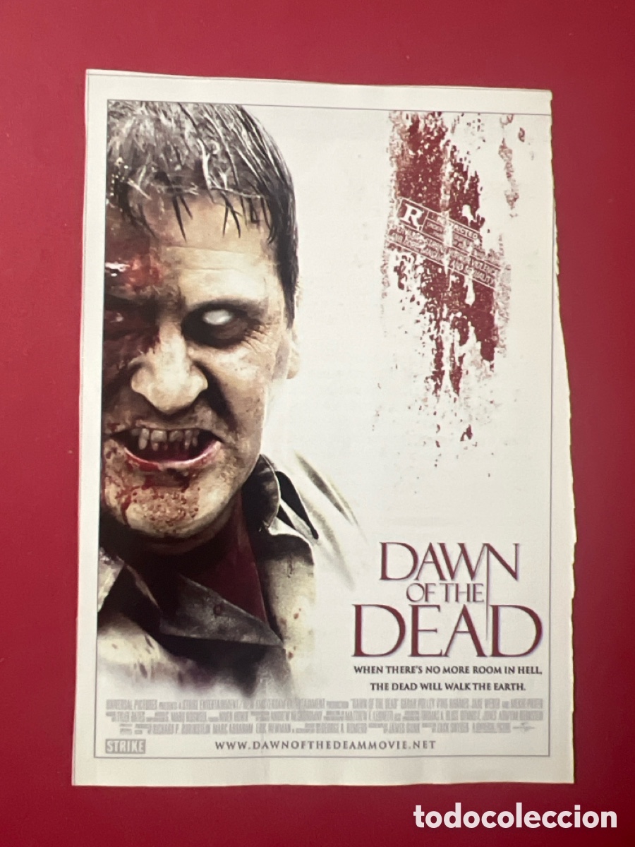 Cine: W198. CARTEL-MAN&Iacute;A ZOMBIES EN EL CINE . ANANECER DE LOS MUERTOS