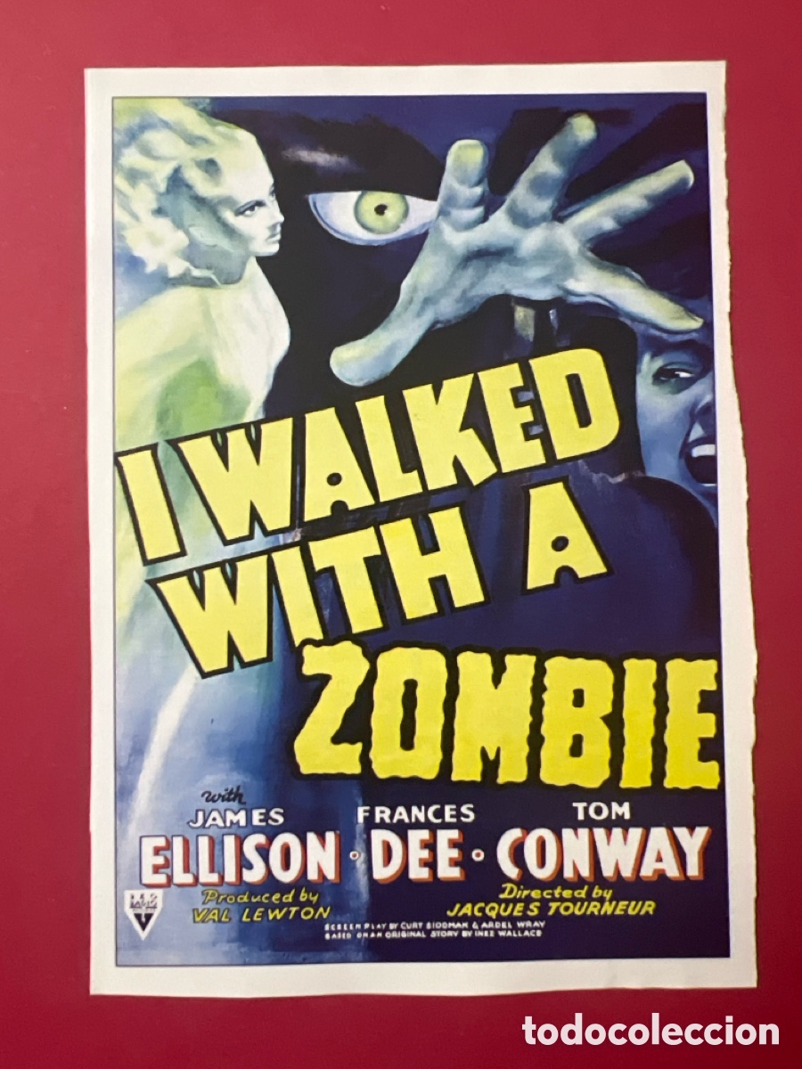 Cine: V192. W198. CARTEL-MAN&Iacute;A ZOMBIES EN EL CINE . YO ANDUVE CON UN ZOMBIE